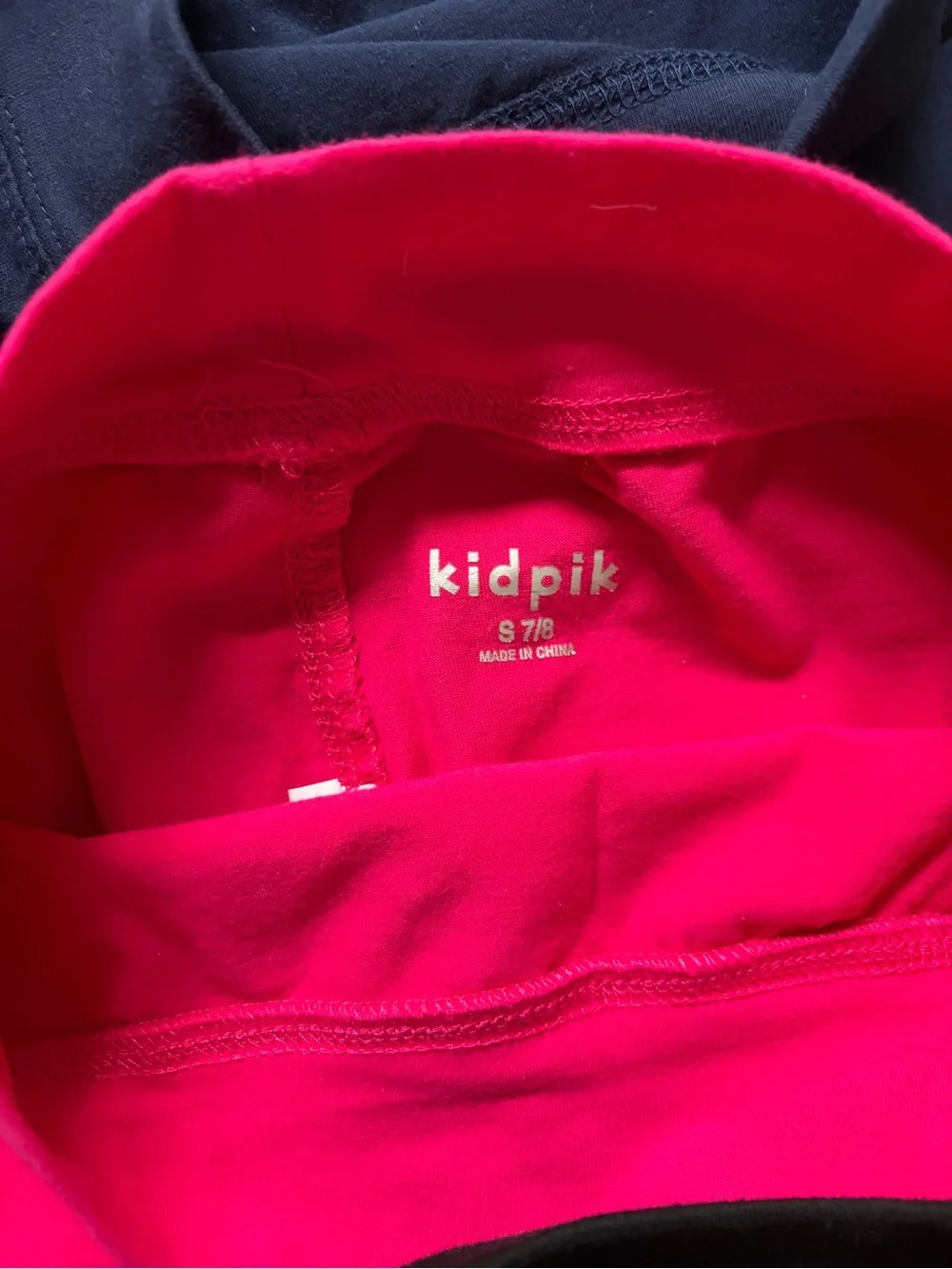 Kidpik 3 skirts for girls size S 7/8 navy/black/pink